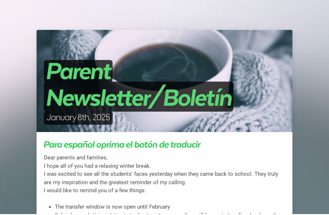 january newsletter